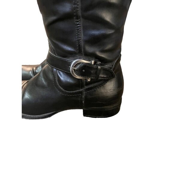 Bass Boots Womens 7.5 M Used Black Man Made Materials - Picture 16 of 16